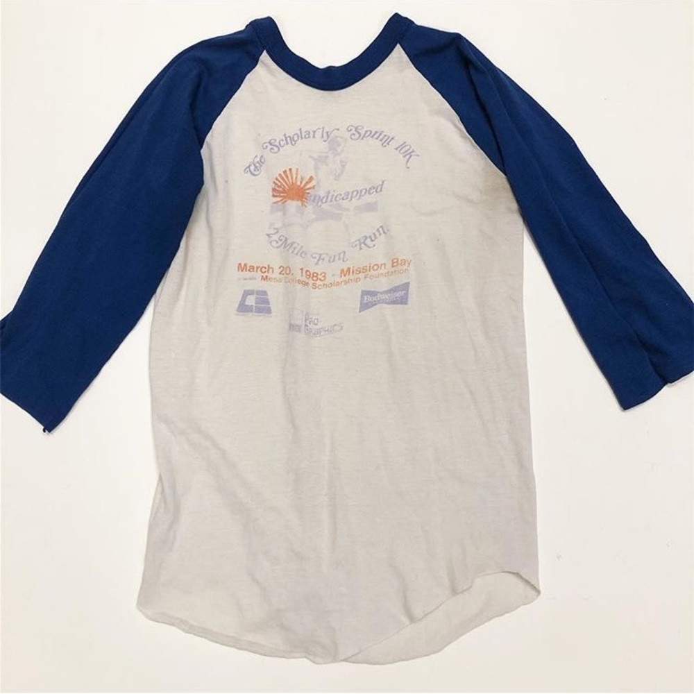 Vintage 80s baseball tee, crazy soft and thin